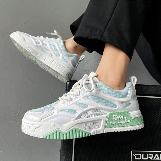 Autumn Breathable Sneakers Men's All-match Trend Casual Student Mesh Shoes Men's Korean Version of The Trendy Shoes Men's Shoes