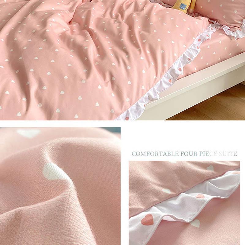 Bed Four Sets of Striped Grade Sheets Sheets Are Sleeve Set 1.8 Meters 2 Meters Bed Home Bedding Fresh Style