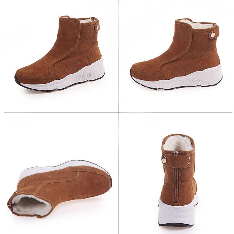 Women's Warm and Comfortable Short-tube Snow Boots In Winter Waterproof Non-slip Platform Cotton Shoes