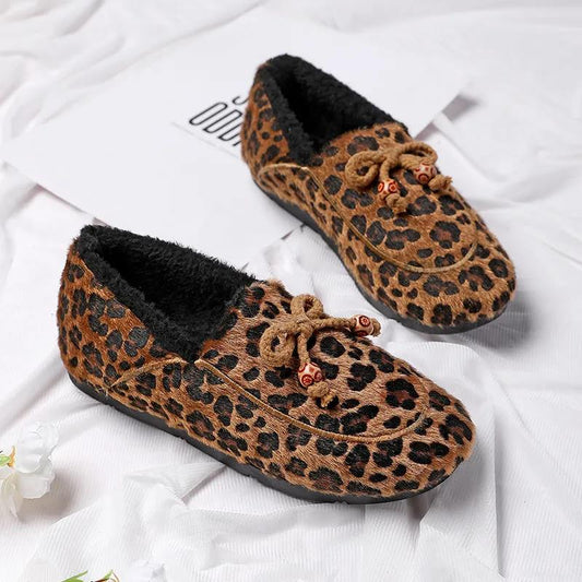 Winter Soft-soled Plus Velvet Thick Warm Shoes Non-slip Wear-resistant Outer Flat Shoes