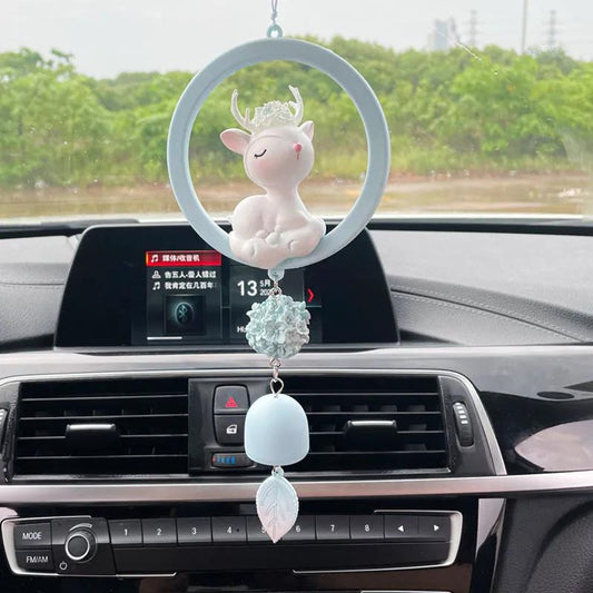 Car Pendant Car Interior Decoration Cute Cartoon Car Rearview Mirror Pendant Decoration