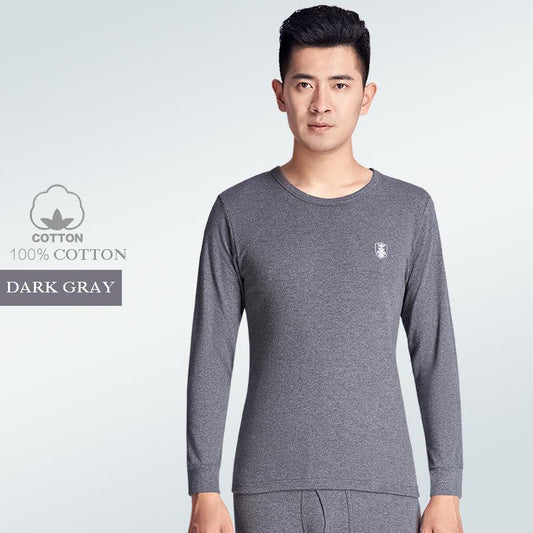 Men's Cotton Autumn Clothes Long Pants Suit Cotton Sweater Thin Section Thermal Underwear Winter