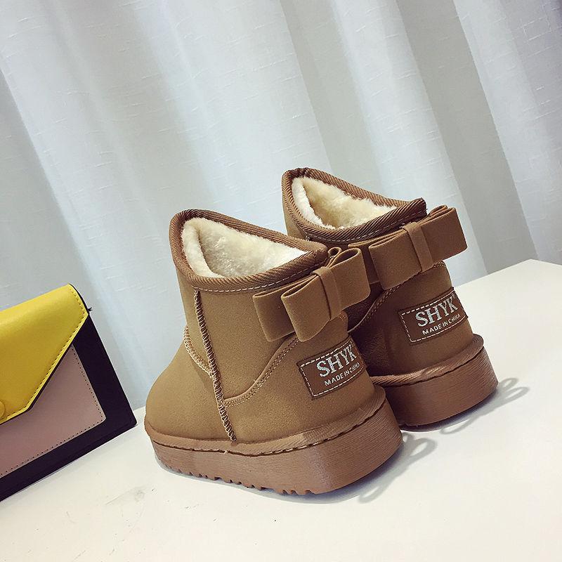 Winter Plus Velvet Thick Snow Boots Women Thick-soled Short Tube Short Boots Korean Cotton Shoes
