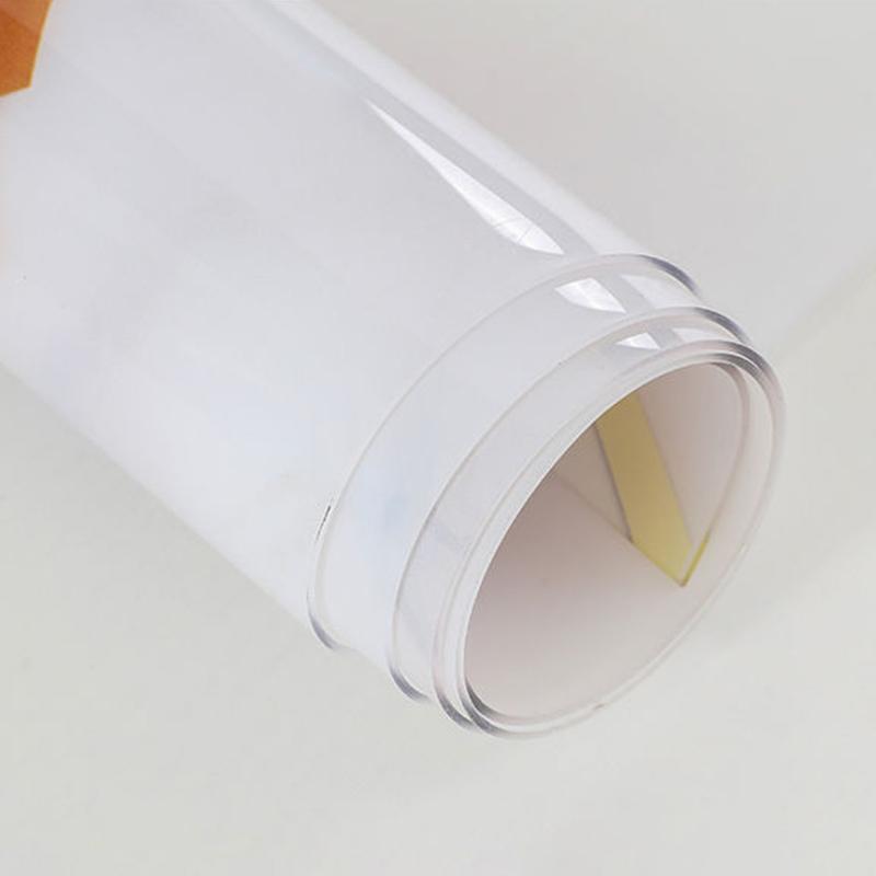 Self-adhesive Waterproof and Anti-scalding Soft Glass Table Mat Pvc Round Coffee Table Mat Tablecloth Plastic Round Table Tablecloth