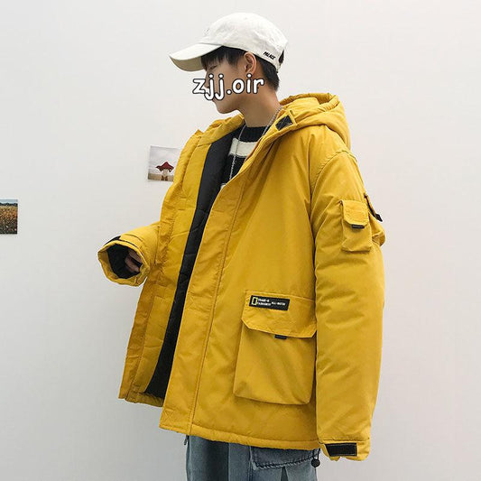 Cotton-padded Jacket Men's Padded Jacket 2021 New Student Loose Padded Jacket Winter Trend Down Padded Jacket Men