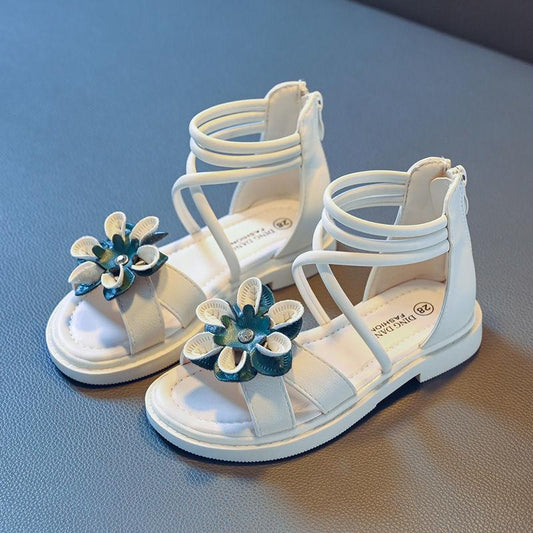 Girls Sandals Summer Children's Princess Shoes Roman Shoes Soft Sole Sandals for Kids