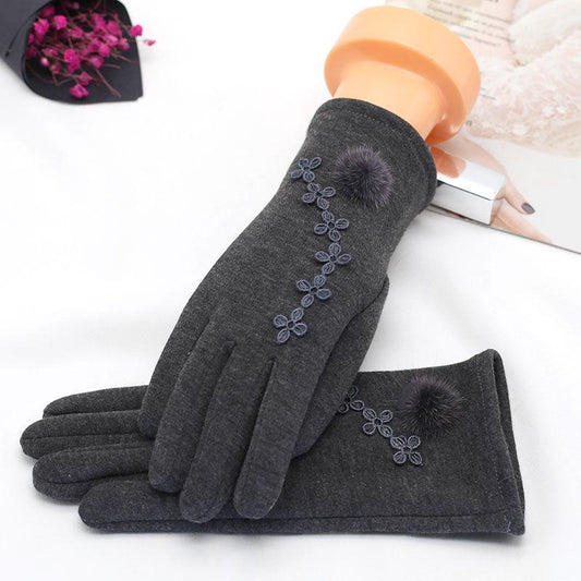Cotton gloves Windproof gloves Winter Warm gloves Thick gloves Woman fashion gloves Plush