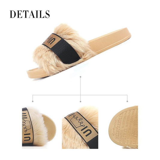 Hairy Slippers Women Wear Autumn and Winter Ins Tide 2020 Ms. Home Net Red Thick Bottom Indoor Cotton Slippers