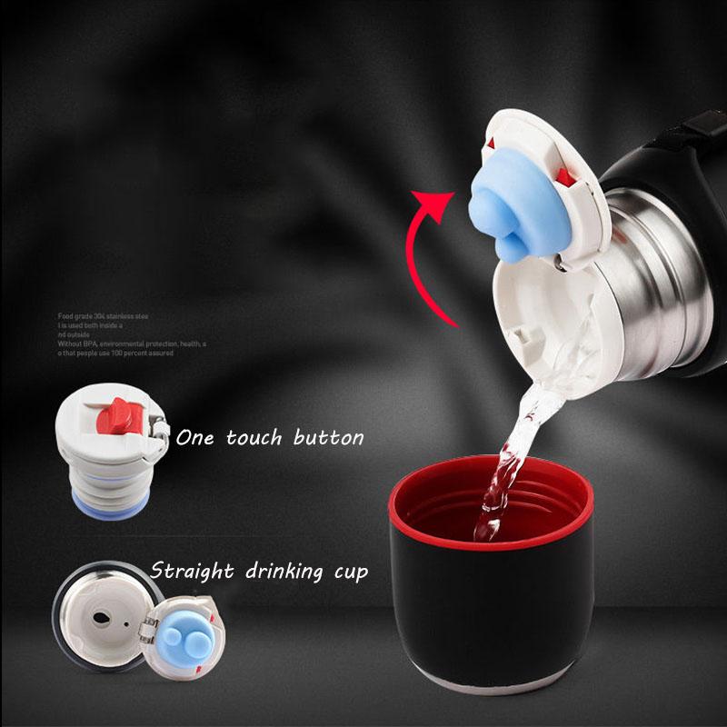 Stainless Steel Vacuum Flask Large Capacity Adult Portable Thermal Water Bottle Cup Travel Sport Home Water Bottle Coffee Milk Cup Thermos cup