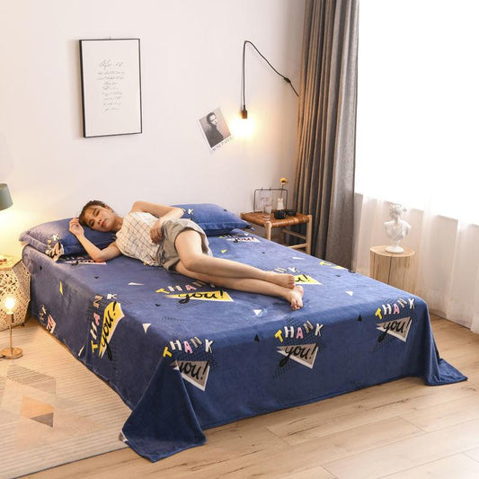 Autumn and Winter Universal Plus Velvet Thick Warm Blanket Flannel Bed Sheet Coral Fleece Blanket Four Seasons Blanket Nap Air Conditioning Blanket