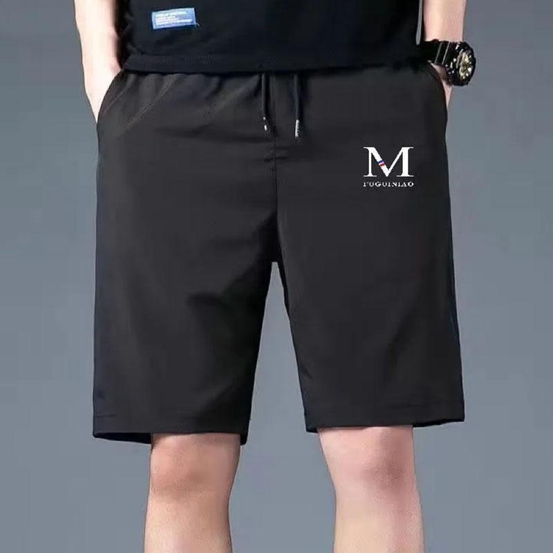 Men's Summer Breathable Loose Shorts Thin Casual Sports Large Size Five Pants Men's Ice Silk Comfortable Beach Pants
