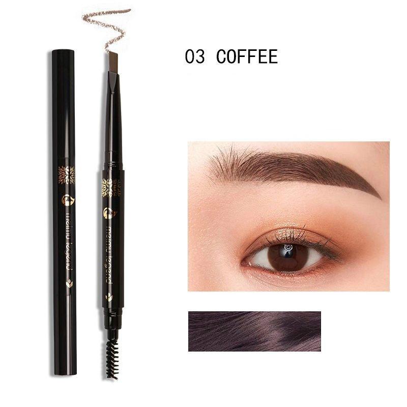 Double-head eyebrow pencil waterproof and sweat-proof natural long-lasting non-fading non-staining