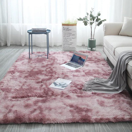 Living Room Long Hair Tie-dye Carpet Coffee Table Blanket Home Modern Minimalist Bedside Bedroom Carpet