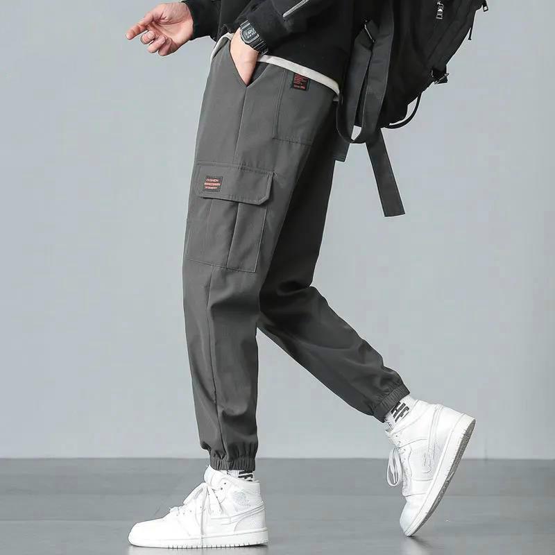 Spring and Summer Overalls, Men's Casual Pants, Loose, Large-size Beamed Feet, Student's All-match Trousers Tide