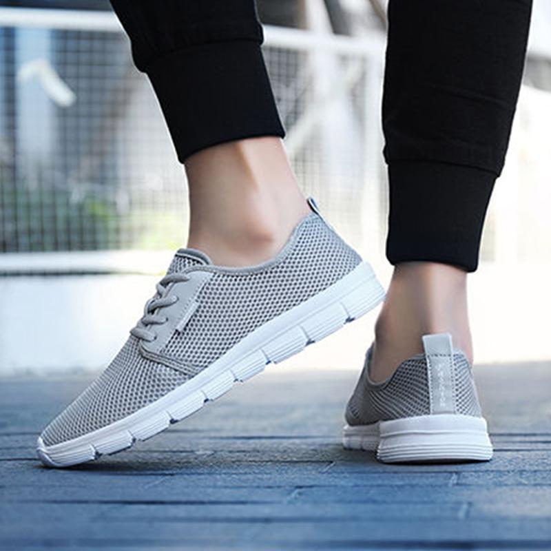 Summer Hollow Breathable Mesh Shoes Men's Large Size Casual Sports Shoes Low-cut Hole Shoes
