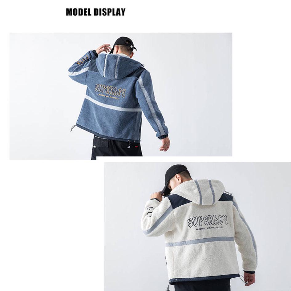 Winter Men's Warm Jacket Fleece Cotton Thick Cashmere Coat Windbreaker