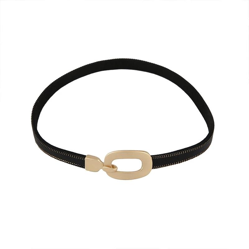 Korean Choker Collar Necklace Female Neck Chain Leather Necklace Clavicle Black Neck Chain Short Neck Strap Jewelry Neck Ring Choker Necklaces