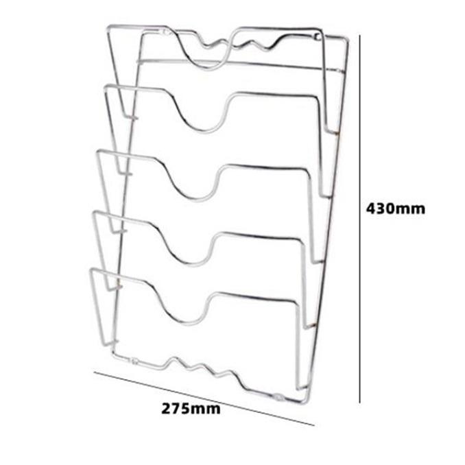 Multifunctional Kitchen Pot and Lid Rack Wall-mounted Storage Rack Cutting Board Storage Rack