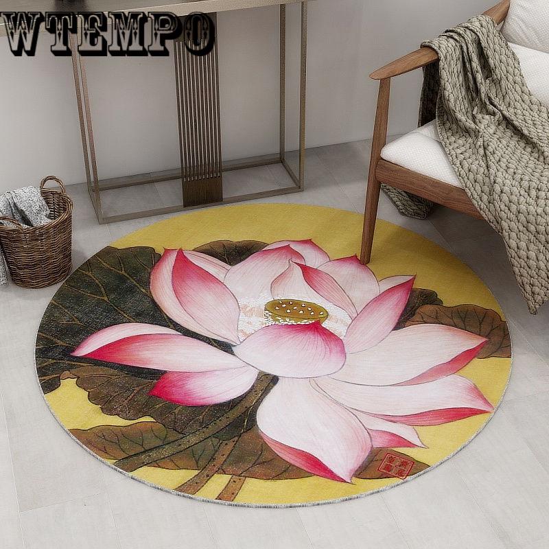 Hanging mat yoga mat soft bedroom carpet living room carpet Chinese style round carpet