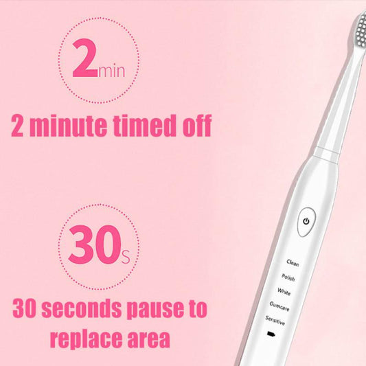 Oral Cleaning Products Rechargeable Electric Toothbrush Soft Bristles Ultrasonic Vibration To Remove Yellow Waterproof Teeth Cleaning Artifact