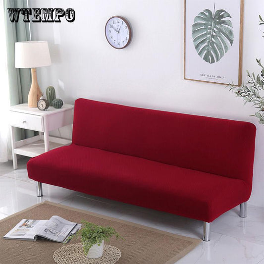 Fold Armless Sofa Bed Cover Folding Seat Slipcover Covers Bench Couch Protector Elastic Futon Cover
