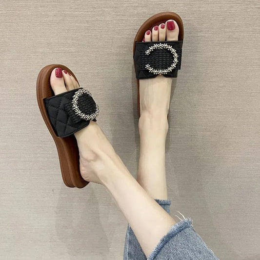Thick-soled Sandals Women's Summer Outer Wear Non-slip Wear-resistant Soft-soled Slippers