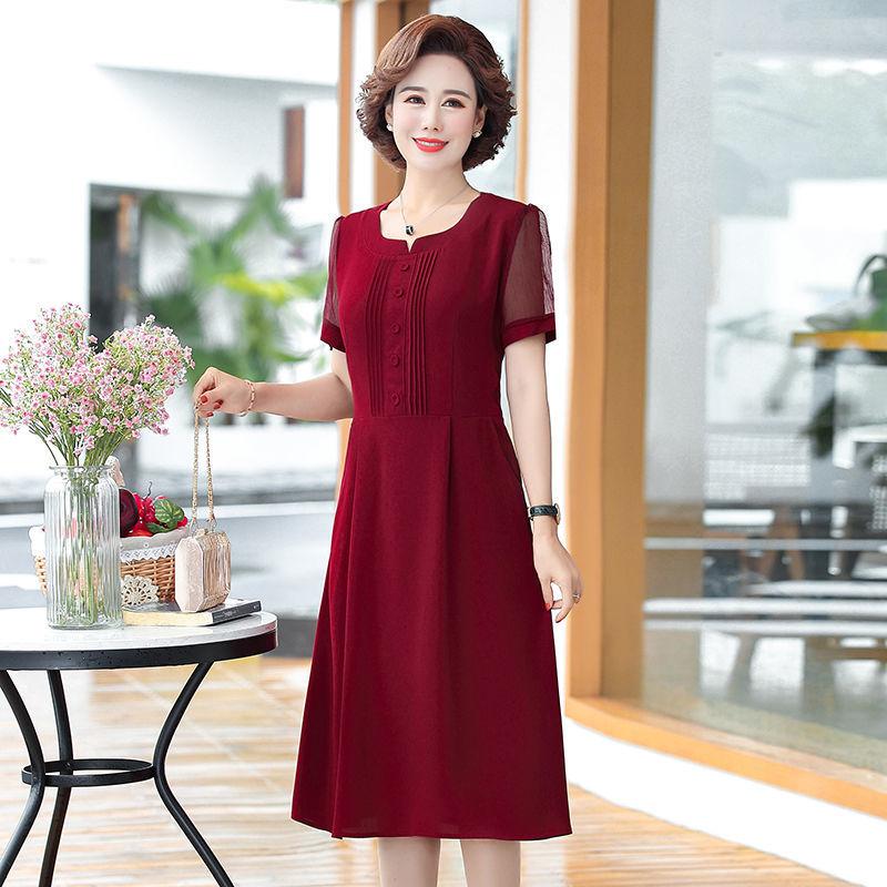 Solid Color Summer Dress Women V-neck Pocketed Short Sleeve A-line Dresses Holiday High Waist Slim Party Dress Female