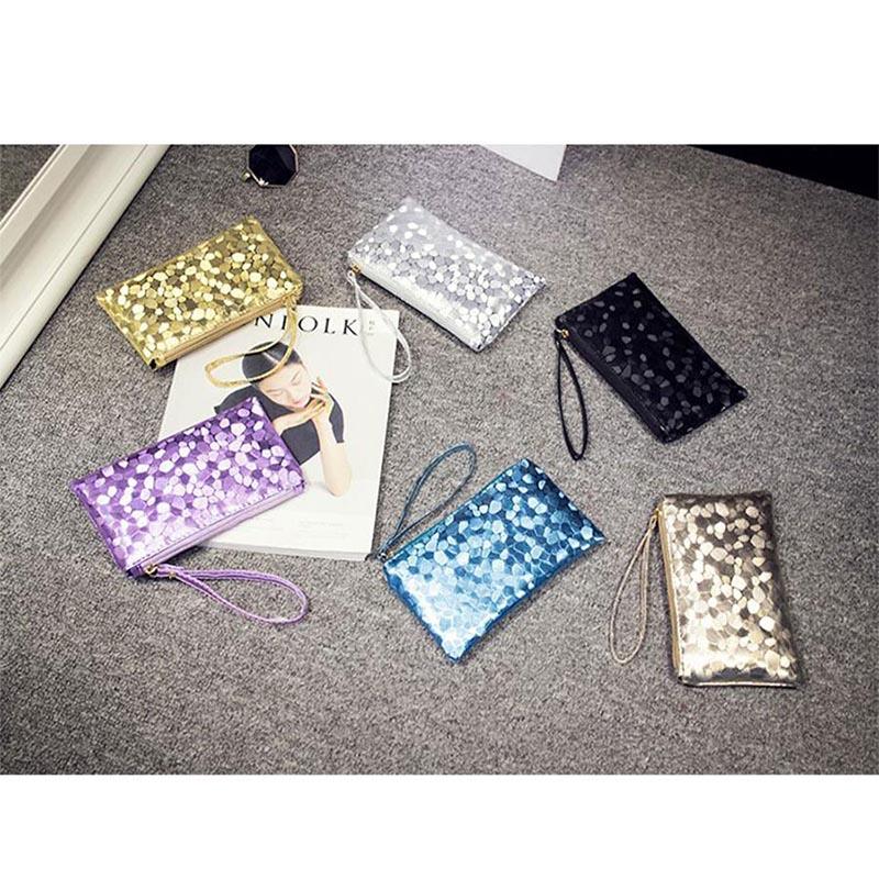 Shiny Stone Pattern Coin Purse Women Wallet Ladies Cosmetic Bag Fashion Travel Cosmetics Toiletry Storage Bag Makeup Bags Clutch Bag