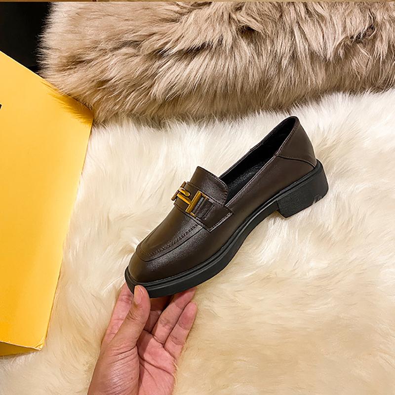 Summer Lady Style Flat Leather Boots Single Shoes Women Soft Leather Peas Shoes Women Lazy Shoes Casual Shoes
