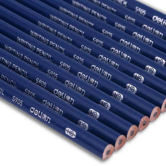 12 Sets of HB Student Non-toxic Three-sided Correction Pencil