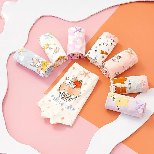 4pc/Lot Cotton Girls Underwear Chirdren Briefs Girls Panties Kids Underwear 2-14 Years