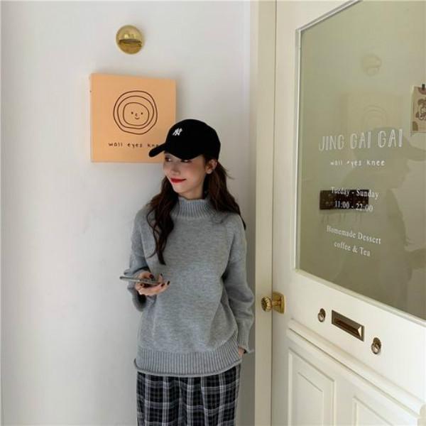 Plus Size Knitted Half Turtleneck Winter Cashmere Sweater for Women Warm Sweaters Female