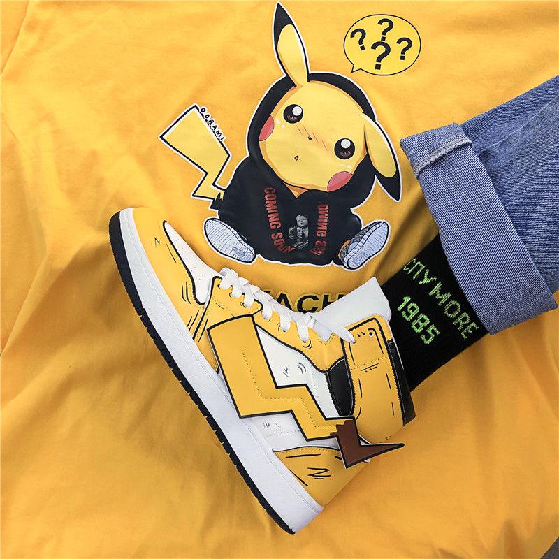 High Top Men Sneakers Breathable Shockproof Running Basketball Shoes Outdoor Non-slip Comic Shoeses