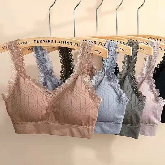 Women's Sports Underwear Ice Silk Beauty Back Bra Seamless One-piece Vest Thin Section Gathered Tube Top Crop Tops for Women Yoga Push Up Bra Top