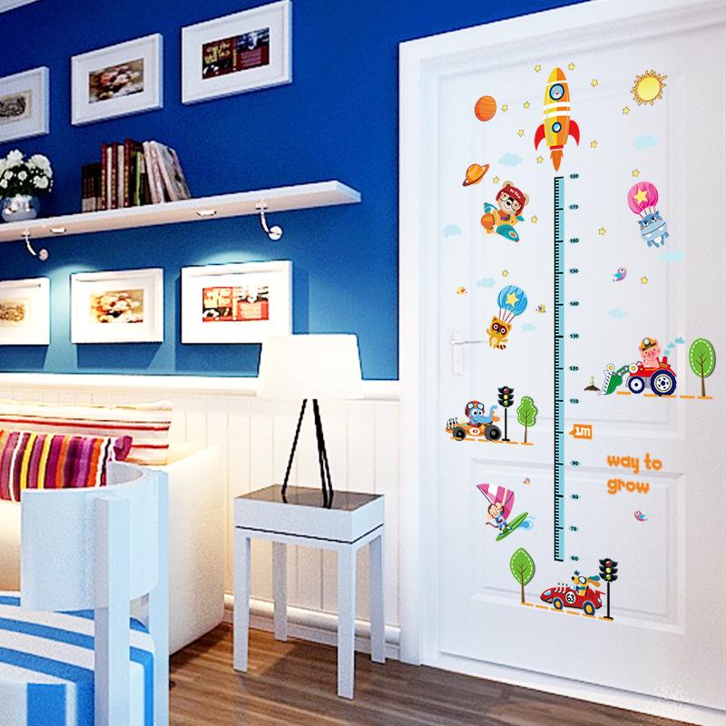 Small Rocket Bulldozer Body High PVC Cartoon Removable Wall Sticker Sticker