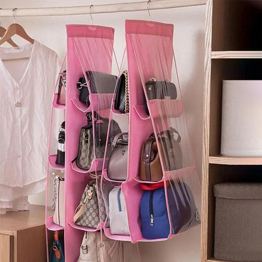Transparent Bag Storage Hanging Bag Female Bag Storage Artifact Closet Wall-mounted Storage Bag Hanging Closet Storage Bag