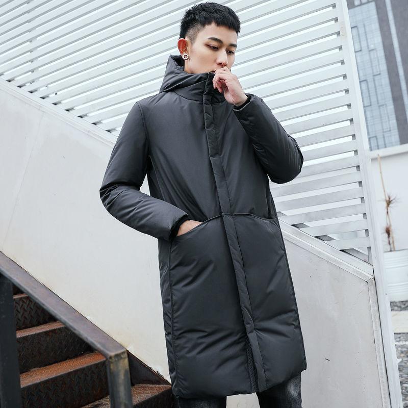 Winter New Thick and Loose Over-knee Down Jacket Men's Thick Mid-length Warm Coat