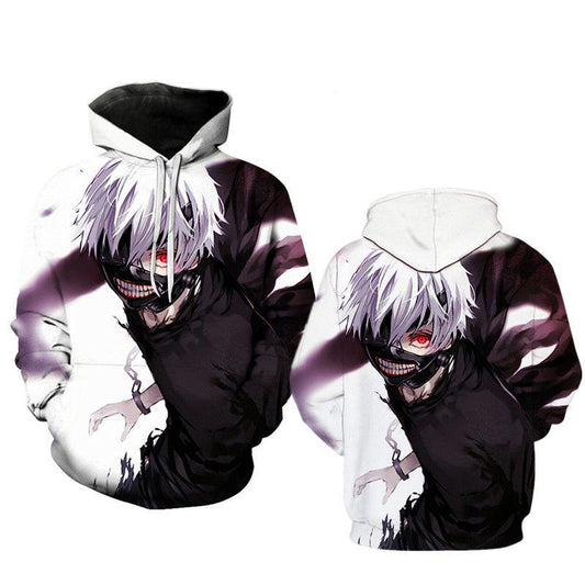 Hoodies Unisex Men's 3D Tokyo Ghoul Printing Creative Round Neck Polyester Casual Long Shirts