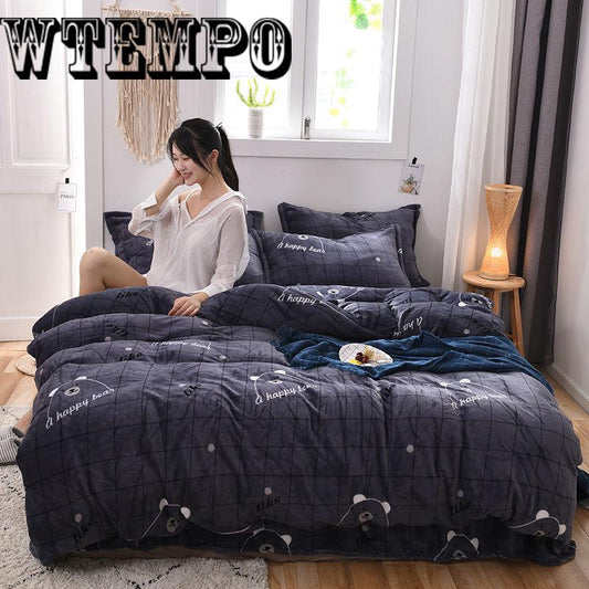 Bedding Set Comfortable Duvet Cover Soft Quilt Cover Pillow Cases Bed Sheet Fashion Bedclothe