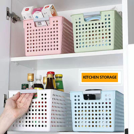 4PCS Desktop Plastic Storage Basket Kitchen Sundries Storage Box Toy Storage Box Home Storage Small Basket Bathroom Toiletries Storage Basket