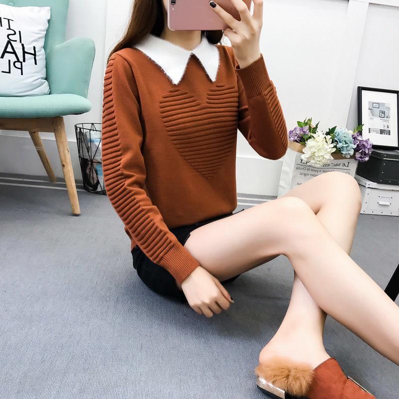 Autumn and Winter Loose Sweater Fashion Casual Bottoming Shirt Simple and Versatile Women's Top