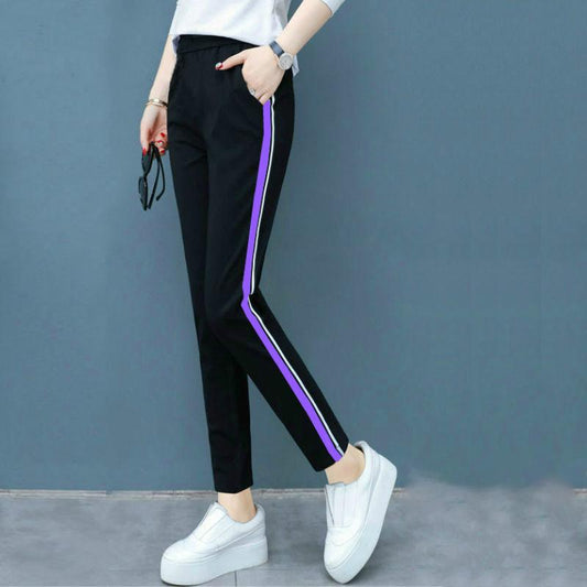 Summer Casual Pants Female Outer Wear Cropped Trousers Korean Version of Loose Fat Sister High Waist Slim Harem Pants