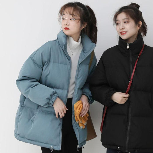 Winter Padded Jacket Coat Bread Coat Stand-up Collar Cotton-padded Coat Loose Padded Coat Women's Autumn and Winter Thick Warm Cotton Coat