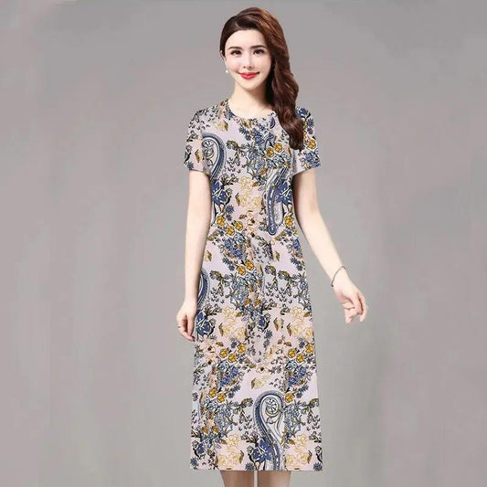 Summer Ice Silk Long Skirt Women Casual Dress Slim Tight Waist Bottoming Skirt Temperament Clothing