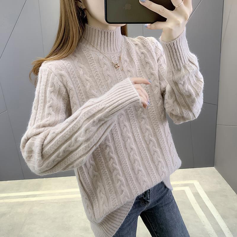 Sweaters Women Turtleneck Pullovers Female Knitted Oversize Sweater Long Sleeve Autumn Winter Bottoming Tops Basic Office