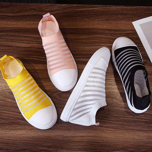 Net Shoes Female Students Fashion All-match Breathable Sneakers A Pedal Soft-soled Shoes Summer