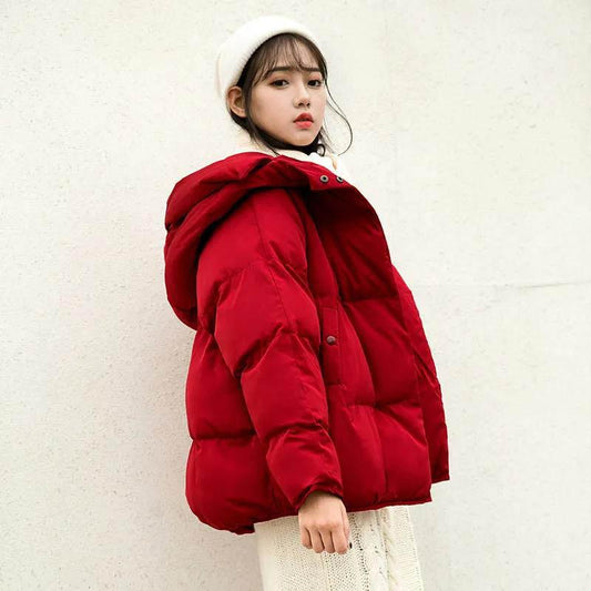 Women's Short Padded Coat Loose Bread Coat Winter Coat Thick Coat Student Trend