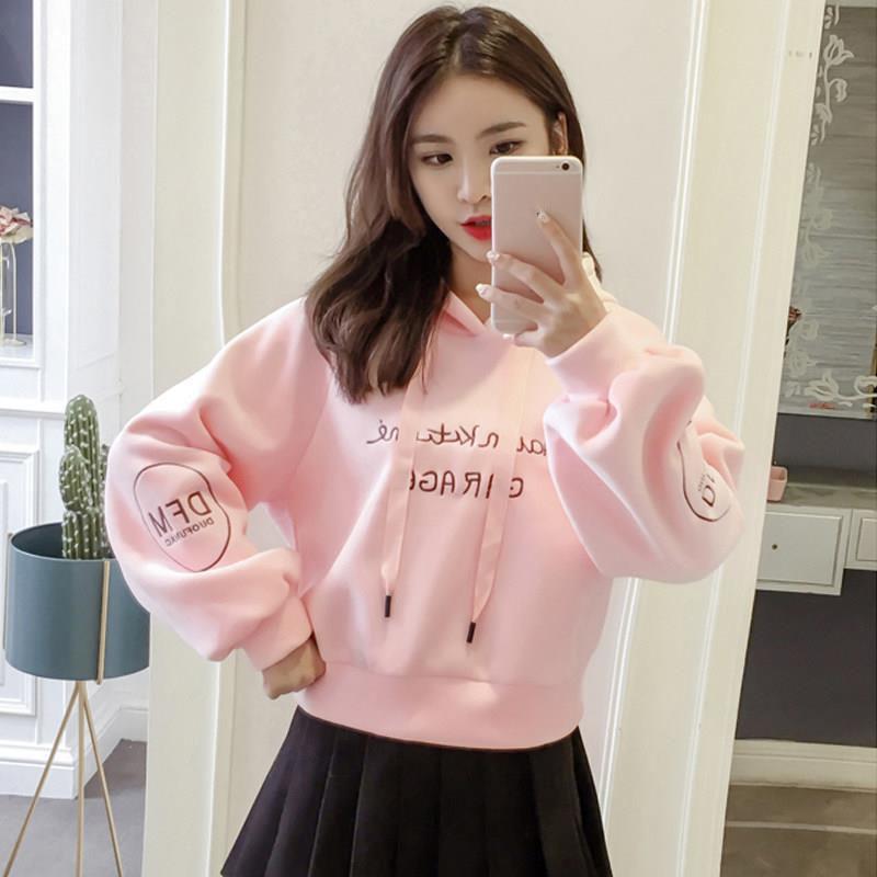 Thin Hooded Character Sweater Women Spring and Autumn All-match Loose Student Clothes