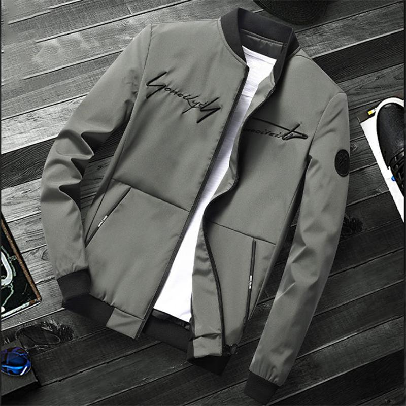 Autumn Jacket Men's Jackets Trendy Handsome Upper Clothes Grown Youth Korean Baseball Uniforms Coats