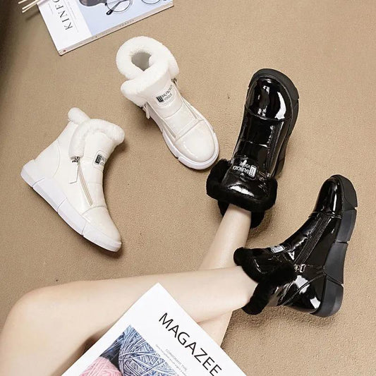 Winter All-match Outer Wear Winter Shoes Plus Velvet Thickened Short Boots Warm Snow Boots
